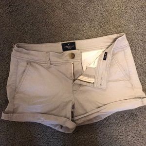 American eagle stretch khaki shorts